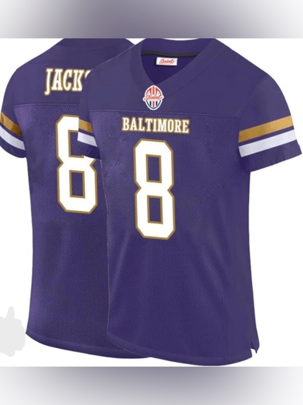 NEW Shxinet Baltimore Ravens Football #8 Lamar Jackson Jersey Sz 3XL